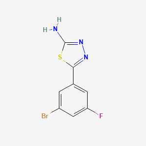 5-(3-Bromo-5-fluorophenyl)-1,3,4-thiadiazol-2-amine