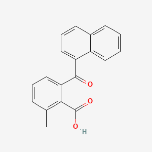 molecular formula C19H14O3 B15194335 2-Methyl-6-(1-naphthoyl)benzoic acid CAS No. 38119-05-0