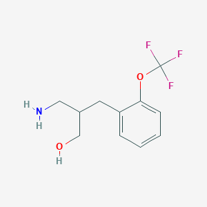 molecular formula C11H14F3NO2 B1519434 3-Amino-2-{[2-(trifluoromethoxy)phenyl]methyl}propan-1-ol CAS No. 1019110-74-7