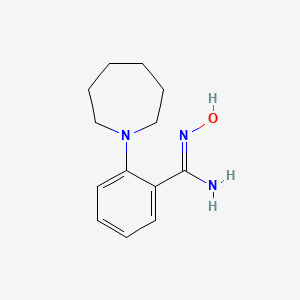 molecular formula C13H19N3O B1519438 2-(Azepan-1-yl)-N-hydroxybenzimidamide CAS No. 1021244-26-7