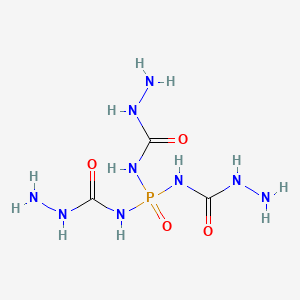 molecular formula C3H12N9O4P B15194427 4,4',4''-Phosphinylidynetrisemicarbazide CAS No. 14795-54-1
