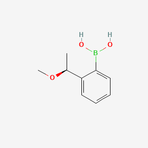 molecular formula C9H13BO3 B15194435 Methoxyethylbenzeneboronic acid, (S)- CAS No. 166191-23-7