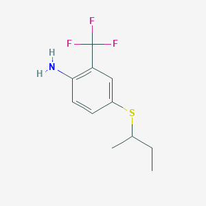 molecular formula C11H14F3NS B1519446 4-(丁-2-基硫烷基)-2-(三氟甲基)苯胺 CAS No. 1019539-28-6