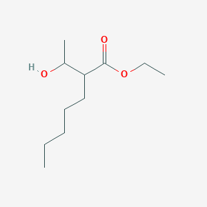molecular formula C11H22O3 B15194479 Ethyl 2-(1-hydroxyethyl)heptanoate CAS No. 1729-68-6