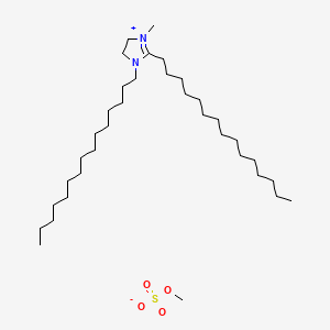 molecular formula C35H72N2O4S B15194489 1-Methyl-2,3-di(pentadecyl)-4,5-dihydroimidazol-1-ium; methyl sulfate CAS No. 72623-82-6