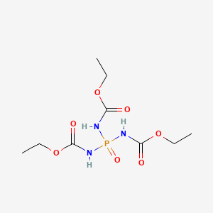 molecular formula C9H18N3O7P B15194507 ethyl N-bis(ethoxycarbonylamino)phosphorylcarbamate CAS No. 16077-69-3
