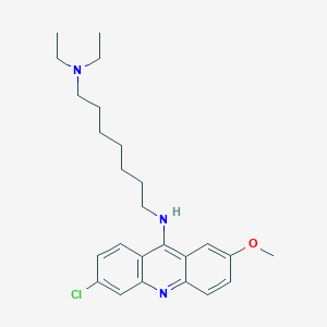molecular formula C25H34ClN3O B15194527 N(1)-(6-Chloro-2-methoxy-9-acridinyl)-N(7),N(7)-diethyl-1,7-heptanediamine CAS No. 7597-12-8
