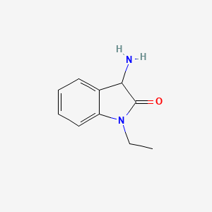 molecular formula C10H12N2O B1519457 3-氨基-1-乙基-1,3-二氢-2H-吲哚-2-酮 CAS No. 1105068-64-1