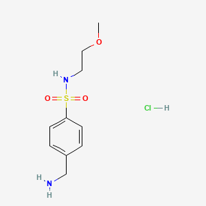 4-(aminomethyl)-N-(2-methoxyethyl)benzene-1-sulfonamide hydrochloride