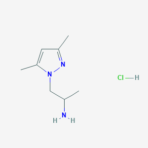 1-(3,5-dimethyl-1H-pyrazol-1-yl)propan-2-amine hydrochloride