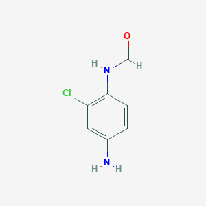 molecular formula C7H7ClN2O B15194637 n-(4-Amino-2-chlorophenyl)formamide CAS No. 77252-59-6