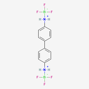 molecular formula C12H12B2F6N2 B15194687 Trifluoro-[[4-[4-(trifluoroboranuidylazaniumyl)phenyl]phenyl]azaniumyl]boranuide CAS No. 1535-23-5