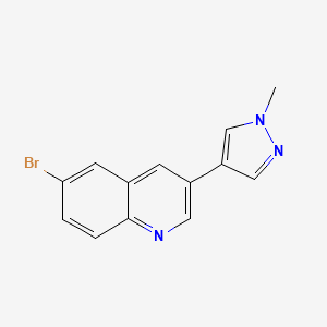 molecular formula C13H10BrN3 B1519469 6-bromo-3-(1-methyl-1H-pyrazol-4-yl)quinoline CAS No. 1184914-71-3