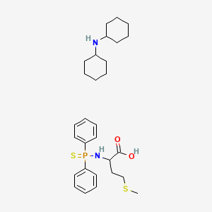 molecular formula C29H43N2O2PS2 B15194697 N-cyclohexylcyclohexanamine;2-(diphenylphosphinothioylamino)-4-methylsulfanylbutanoic acid CAS No. 61058-01-3