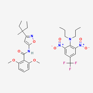 molecular formula C31H40F3N5O8 B15194753 Snapshot TG CAS No. 113691-20-6