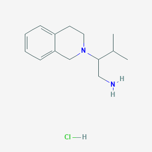 2-(3,4-dihydroisoquinolin-2(1H)-yl)-3-methylbutan-1-amine hydrochloride