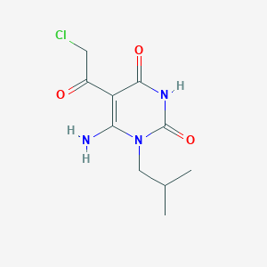 6-Amino-5-(2-chloroacetyl)-1-(2-methylpropyl)-1,2,3,4-tetrahydropyrimidine-2,4-dione