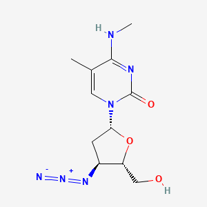 molecular formula C11H16N6O3 B15194875 3'-Azido-2',3'-dideoxy-N4, 5-dimethylcytidine CAS No. 108895-46-1