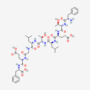 molecular formula C50H73N9O16 B15194892 Peptide antigen sura1.t CAS No. 735329-10-9