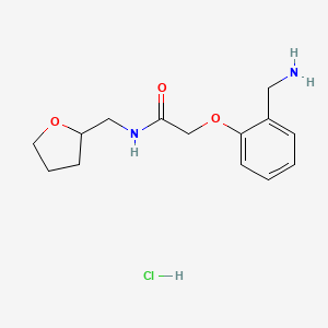 2-[2-(aminomethyl)phenoxy]-N-(oxolan-2-ylmethyl)acetamide hydrochloride