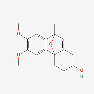 molecular formula C17H20O4 B15194935 2H-4a,9-Epoxyphenanthren-2-ol, 1,3,4,9-tetrahydro-6,7-dimethoxy-9-methyl- CAS No. 64271-94-9