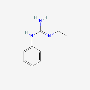 molecular formula C9H13N3 B15194936 N-Ethyl-N'-phenylguanidine CAS No. 17853-20-2
