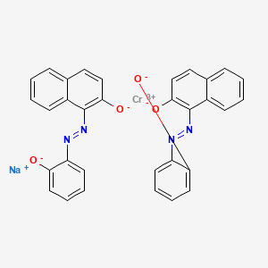 molecular formula C32H20CrN4NaO4 B15194938 Sodium bis(1-((2-hydroxyphenyl)azo)-2-naphtholato(2-))chromate(1-) CAS No. 75268-76-7