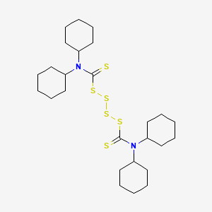 molecular formula C26H44N2S6 B15194988 N1,N1,N4,N4-Tetracyclohexyl-1,4-tetrasulfanedicarbothioamide CAS No. 5439-79-2