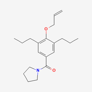 molecular formula C20H29NO2 B15194990 Pyrrolidine, 1-(4-allyloxy-3,5-dipropylbenzoyl)- CAS No. 7229-45-0