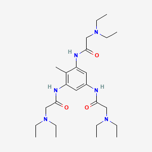 molecular formula C25H44N6O3 B15195001 N-(3,5-Bis(((diethylamino)acetyl)amino)-2-methylphenyl)-2-(diethylamino)acetamide CAS No. 6302-17-6