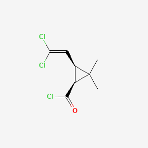 molecular formula C8H9Cl3O B15195011 cis-3-(2,2-Dichlorovinyl)-2,2-dimethylcyclopropylcarbonyl chloride CAS No. 68539-75-3