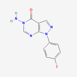 molecular formula C11H8FN5O B1519503 5-amino-1-(4-fluorophenyl)-1,5-dihydro-4H-pyrazolo[3,4-d]pyrimidin-4-one CAS No. 941868-16-2