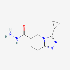 molecular formula C10H15N5O B1519511 3-cyclopropyl-5H,6H,7H,8H-[1,2,4]triazolo[4,3-a]pyridine-6-carbohydrazide CAS No. 1221723-02-9