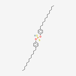 molecular formula C36H59O2PS2 B15195179 Bis(dodecylphenyl) hydrogen dithiophosphate CAS No. 30304-41-7
