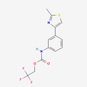 molecular formula C13H11F3N2O2S B1519519 2,2,2-trifluoroethyl N-[3-(2-methyl-1,3-thiazol-4-yl)phenyl]carbamate CAS No. 1221724-56-6