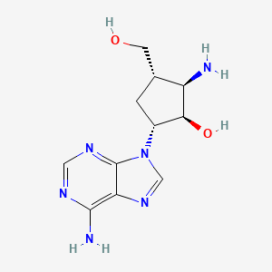 molecular formula C11H16N6O2 B15195255 Carbocyclic-3'-amino-adenosine CAS No. 61865-69-8