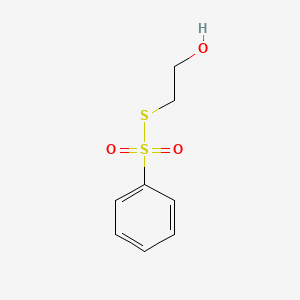 molecular formula C8H10O3S2 B15195259 S-(2-Hydroxyethyl) benzenesulfonothioate CAS No. 13700-12-4