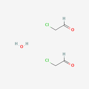 molecular formula C4H8Cl2O3 B15195262 Acetaldehyde, chloro-, hemihydrate CAS No. 6058-19-1