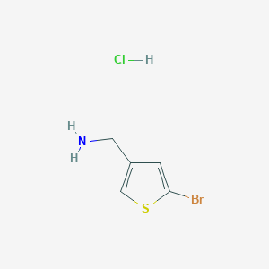 molecular formula C5H7BrClNS B1519528 (5-Bromothiophen-3-yl)methanamine hydrochloride CAS No. 1235439-93-6