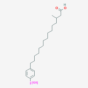 molecular formula C22H35IO2 B15195296 Iodofiltic acid I-131 CAS No. 108204-96-2