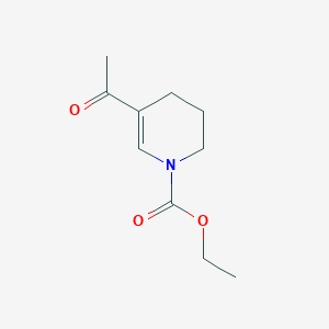 molecular formula C10H15NO3 B1519530 Ethyl 5-acetyl-1,2,3,4-tetrahydropyridine-1-carboxylate CAS No. 1221723-23-4