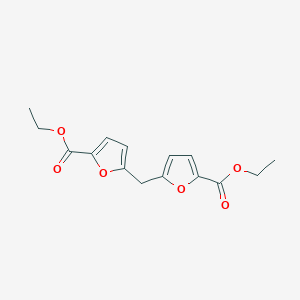 molecular formula C15H16O6 B15195317 Diethyl 5,5'-methanediyldifuran-2-carboxylate CAS No. 30990-15-9