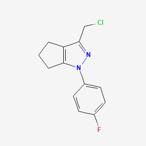 3-(chloromethyl)-1-(4-fluorophenyl)-1H,4H,5H,6H-cyclopenta[c]pyrazole