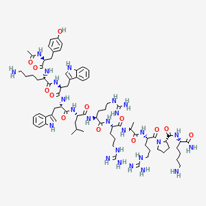 molecular formula C77H117N25O13 B15195342 Venorphin CAS No. 244293-04-7