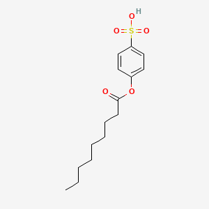 molecular formula C15H22O5S B15195350 Nonanoic acid, 4-sulfophenyl ester CAS No. 102568-16-1