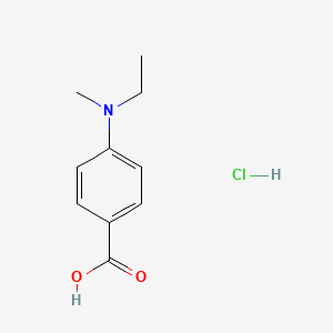 molecular formula C10H14ClNO2 B1519536 4-[Ethyl(methyl)amino]benzoic acid hydrochloride CAS No. 1221724-72-6