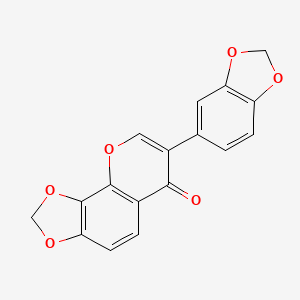 molecular formula C17H10O6 B15195363 Maxima isoflavone A CAS No. 59092-90-9