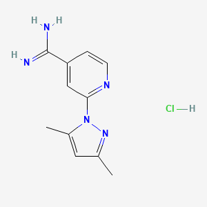 2-(3,5-dimethyl-1H-pyrazol-1-yl)pyridine-4-carboximidamide hydrochloride