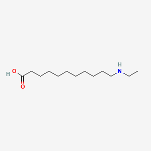 molecular formula C13H27NO2 B15195396 Undecanoic acid, 11-(ethylamino)- CAS No. 7441-35-2