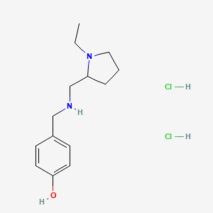 molecular formula C14H24Cl2N2O B1519540 4-({[(1-Ethylpyrrolidin-2-yl)methyl]amino}methyl)phenol dihydrochloride CAS No. 1235439-59-4